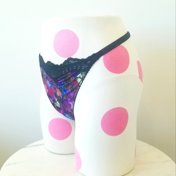 Victoria's Secret Shine Strap Floral Lace Rhinestone Crystal Strappy Tho… - Picture 9 of 12